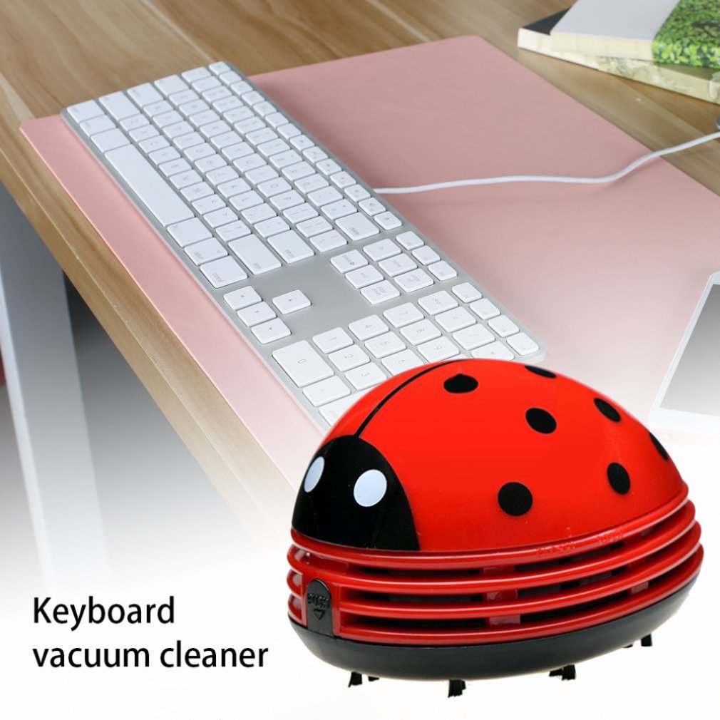 Mini Vacuum Desktop Ladybug Cartoon Dust Cleaner Office Table
