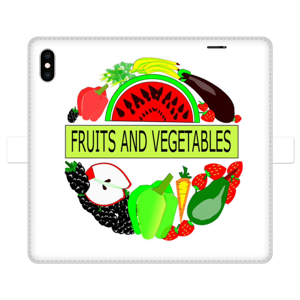 Leather Fruits And Vegetables Design Printed Money Wallet Cases - Mercy Abounding