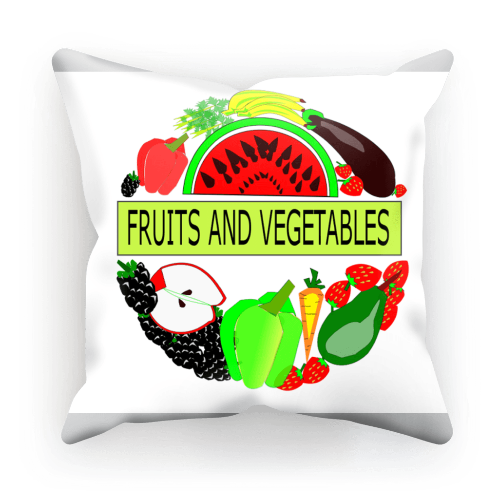 Gorgeous Washable Home Decor Fruits And Vegetables Design Cushion Cover - Mercy Abounding