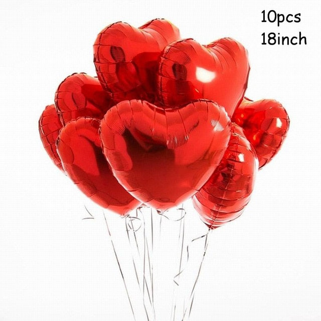 Large Foil Heart Helium Balloon Wedding Valentine Party 18inch