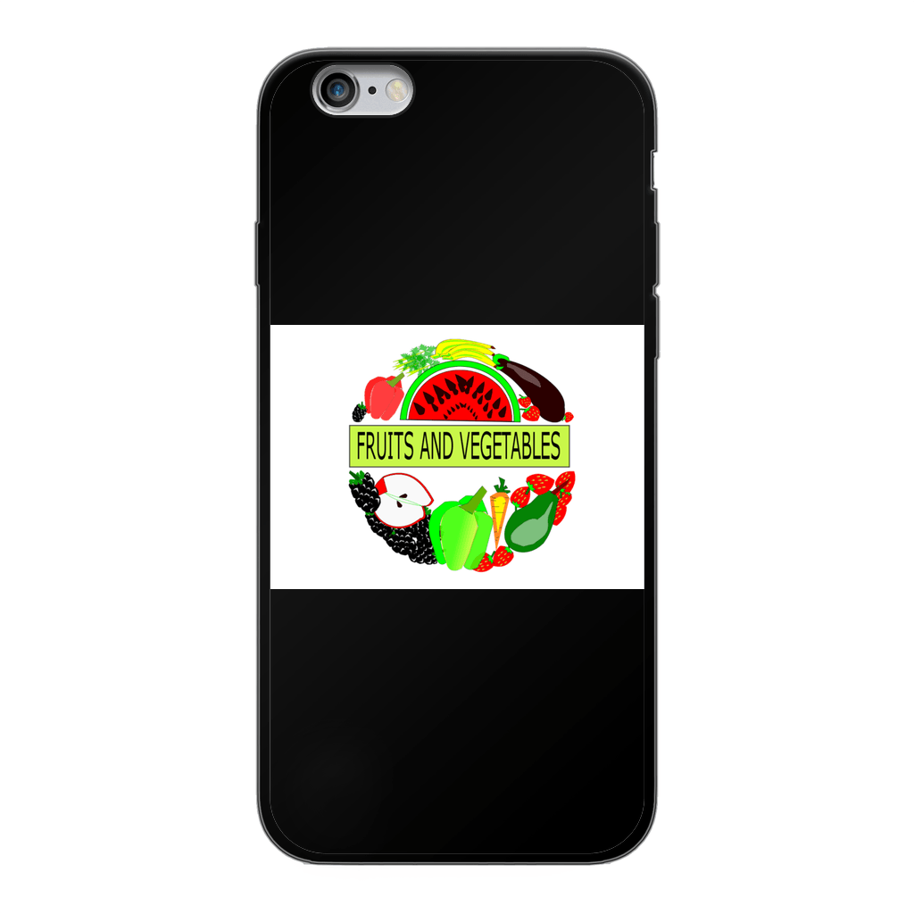 Quality Fruits And Vegetables Design Back Printed Black Soft Phone Case - Mercy Abounding