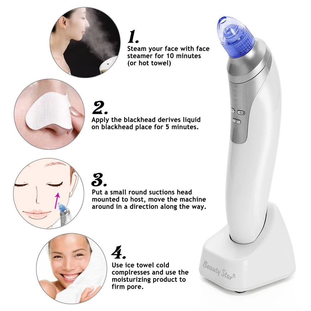 Vibration Ultrasonic Skin Scrubber Blackhead Facial Remover