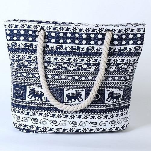 Women Shoulder Handbag Elephant Flower Pattern - Mercy Abounding