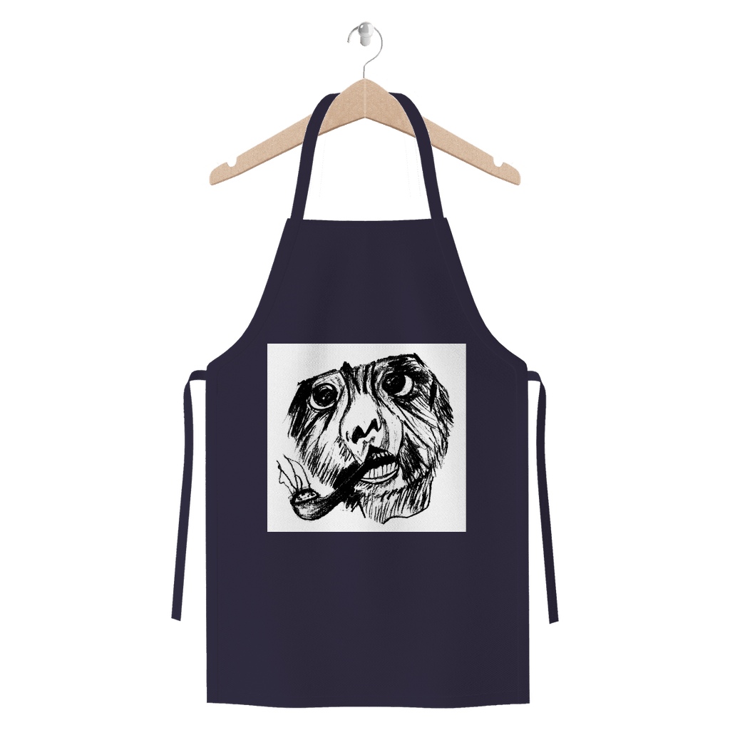 Fabric Smoking Monkey Design Jersey Apron For Kitchen Gift Event - Mercy Abounding