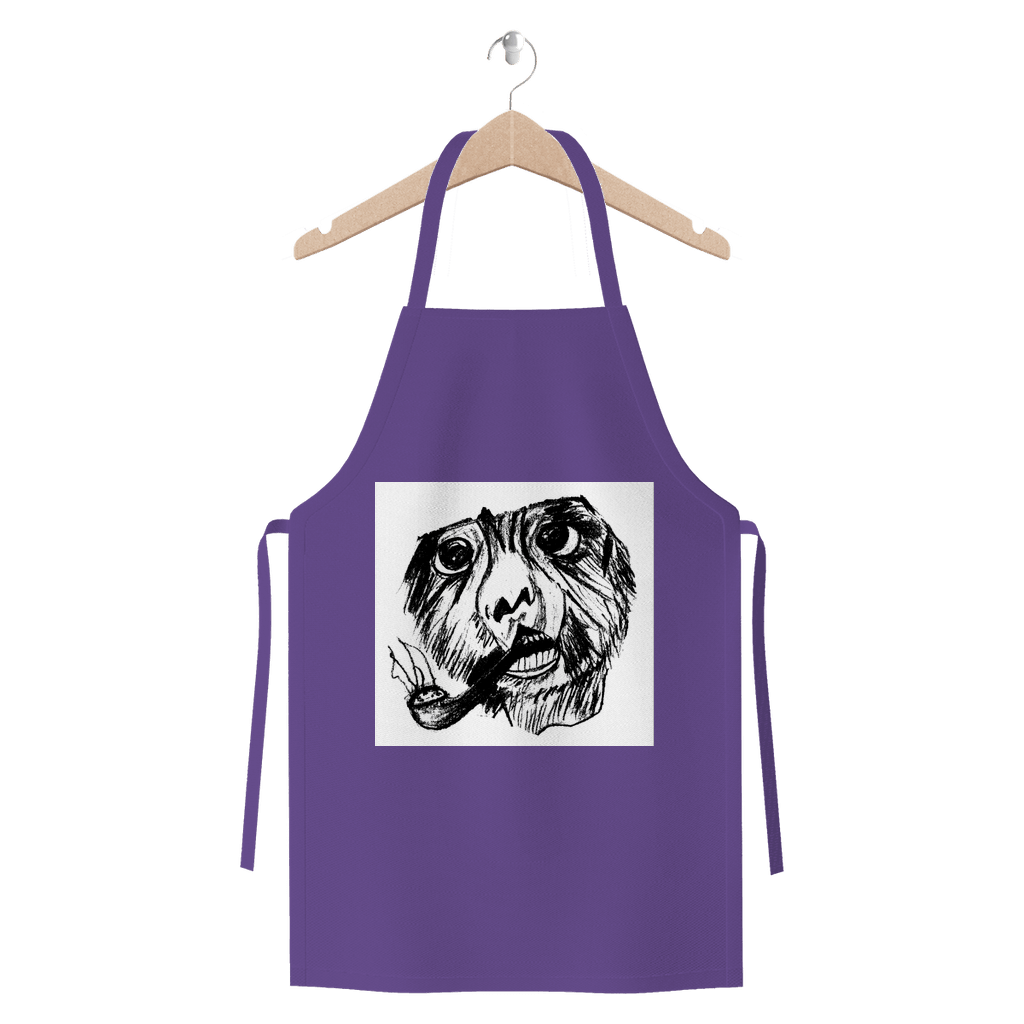 Fabric Smoking Monkey Design Jersey Apron For Kitchen Gift Event - Mercy Abounding