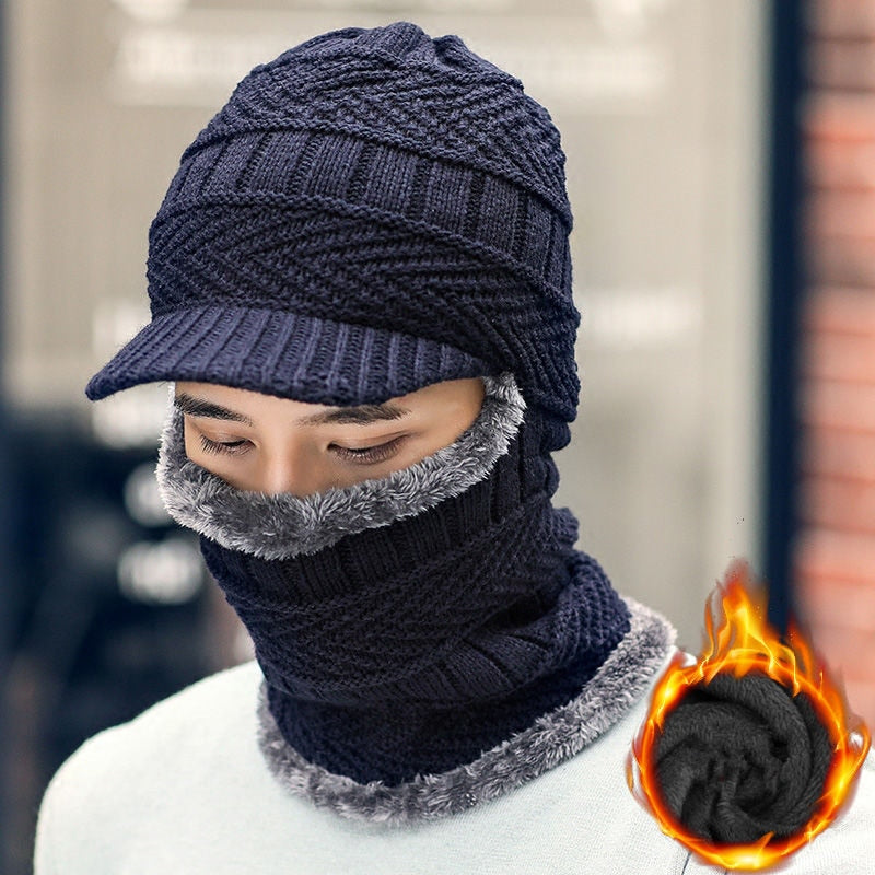 Wome/Men winter cycling warm wool knit hat cap