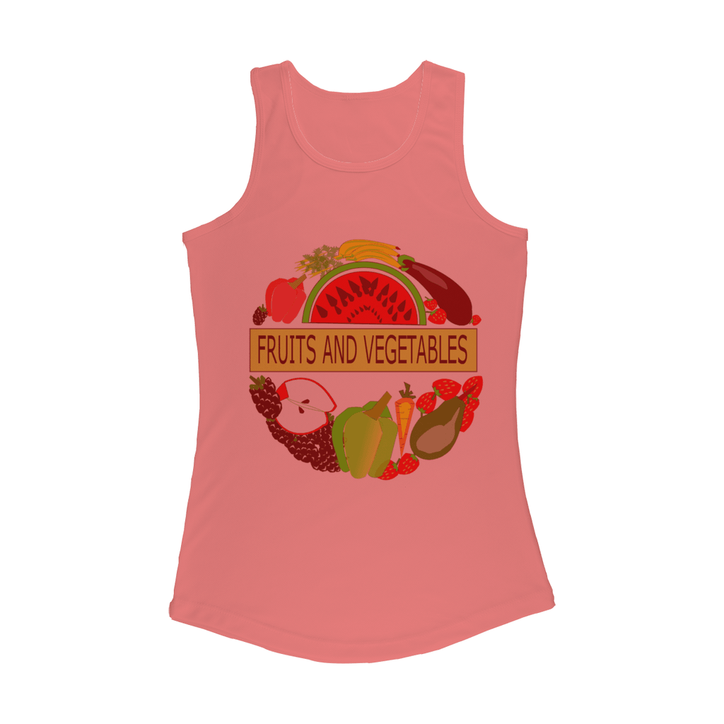 Comfortable Sleeveless Fruits And Vegetables Design Women Tank Top - Mercy Abounding