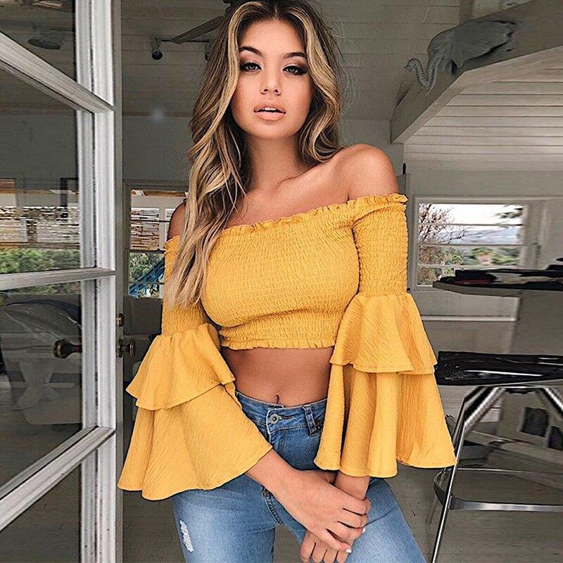 Sexy Women Off Shoulder Chiffon Blouse Party Summer - Mercy Abounding
