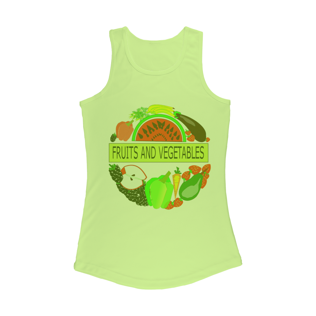 Comfortable Sleeveless Fruits And Vegetables Design Women Tank Top - Mercy Abounding