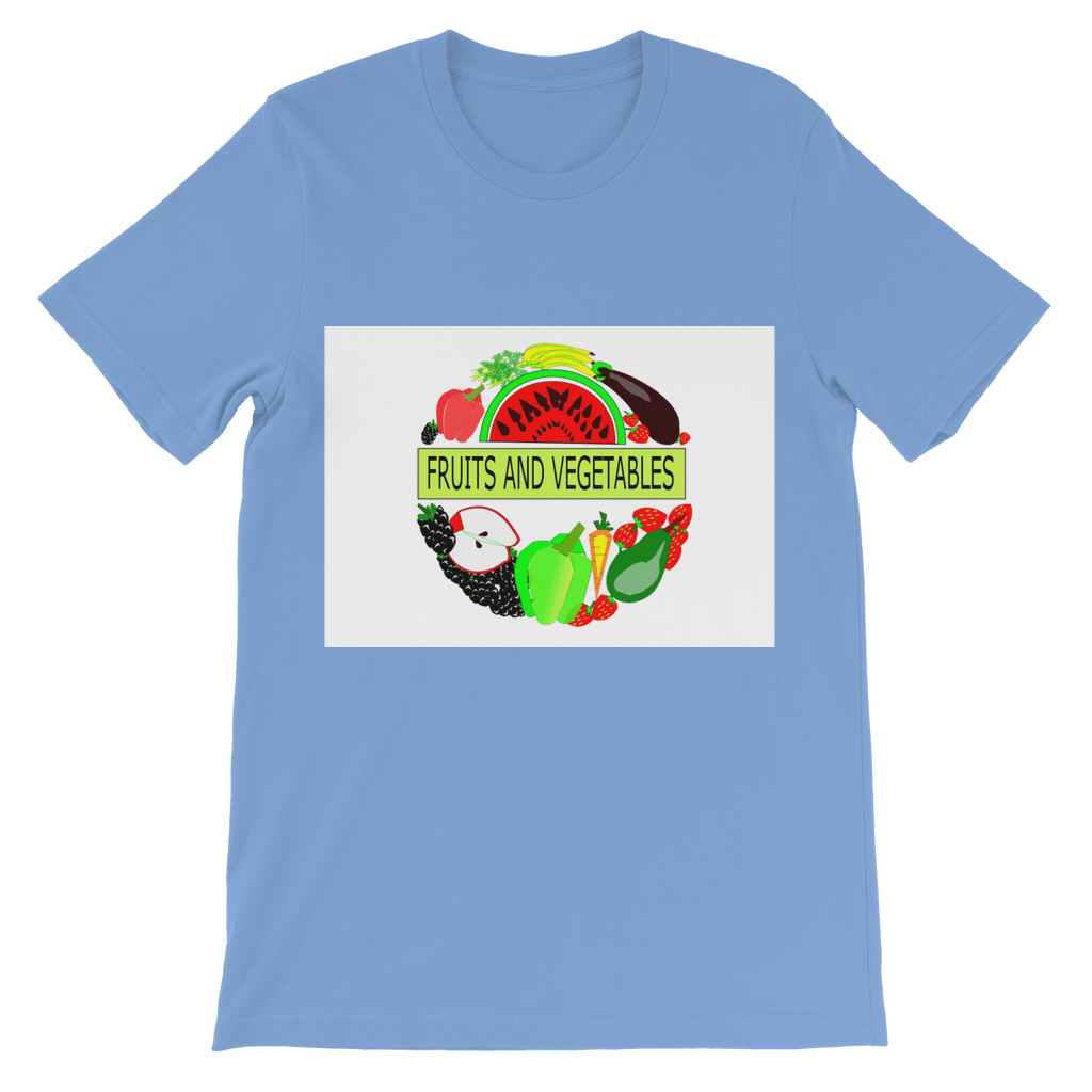 Preshrunk Jersey Fruits And Vegetables Design Classic Kids T-Shirt - Mercy Abounding