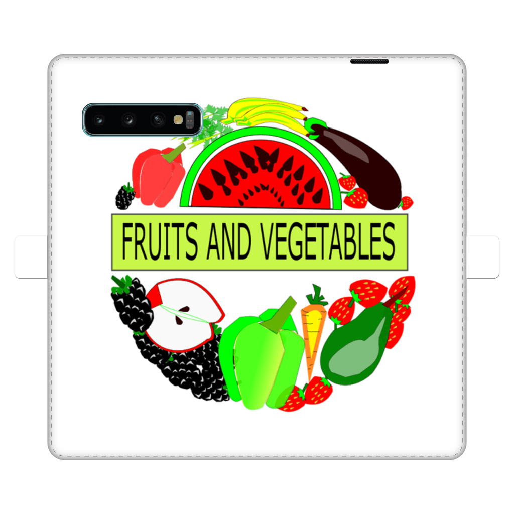 Leather Fruits And Vegetables Design Printed Money Wallet Cases - Mercy Abounding