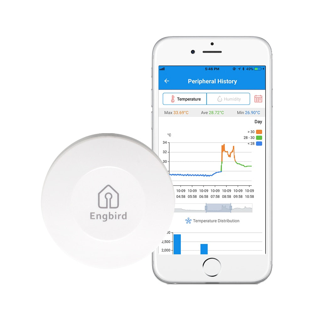 Wireless Bluetooth Thermometer & Hygrometer Frood Brewing Storage