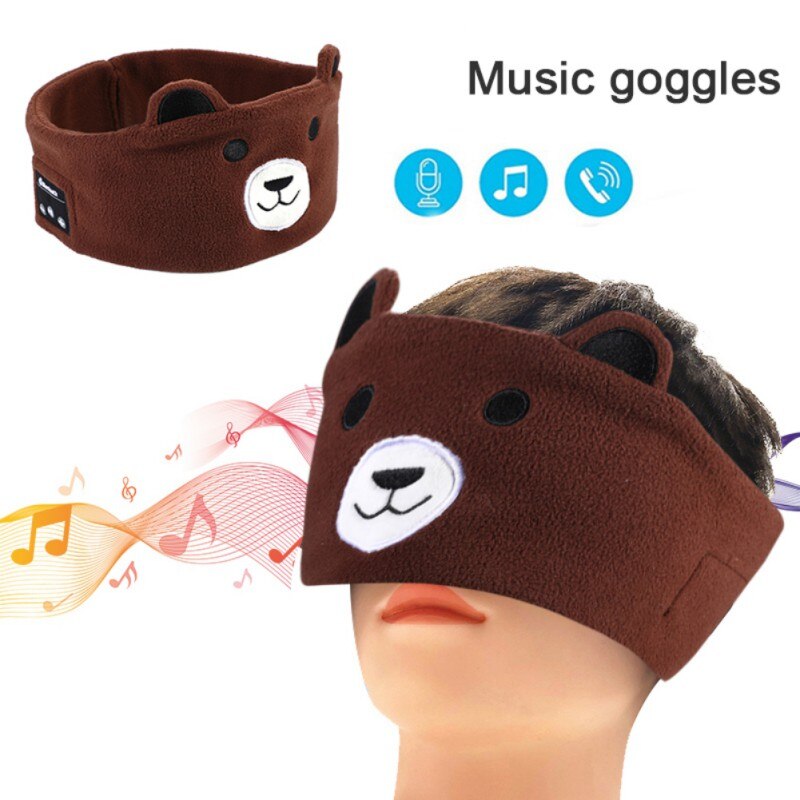 Children Beanie Cartoon Wireless Headphones Eye Mask