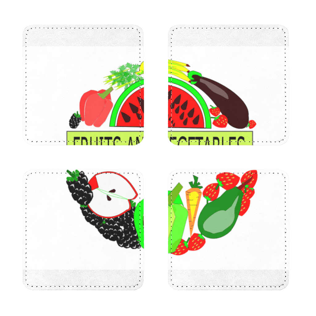 Decorate Home  Waterproof Fruits And Vegetables Design Coasters 4PCS - Mercy Abounding