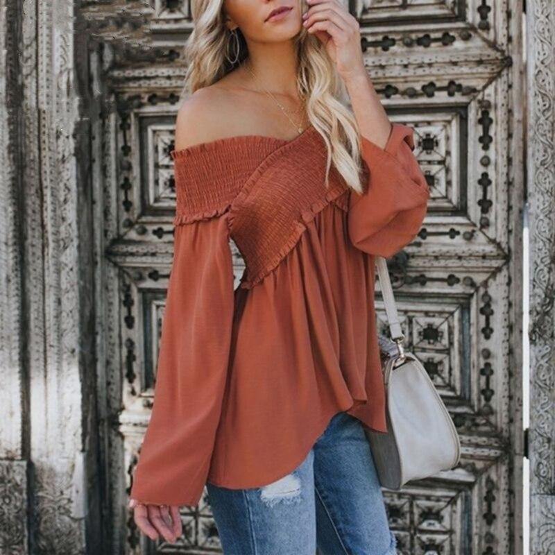 Elegant Sexy Women Off Shoulder Blouses - Mercy Abounding