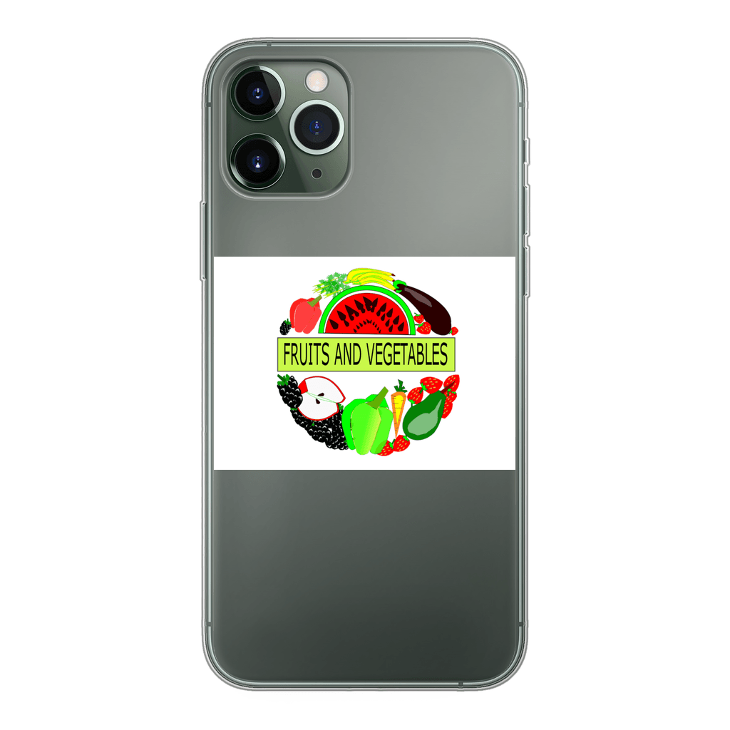 Fruits And Vegetables Design Back Printed Soft Phone Case - Mercy Abounding