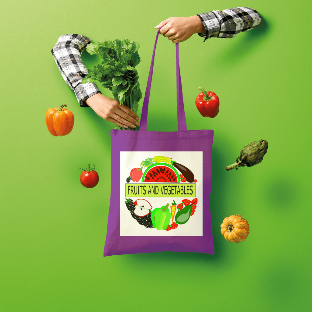 Reusable Multi-functional Fruits And Vegetables Design Shopper Tote Bag - Mercy Abounding