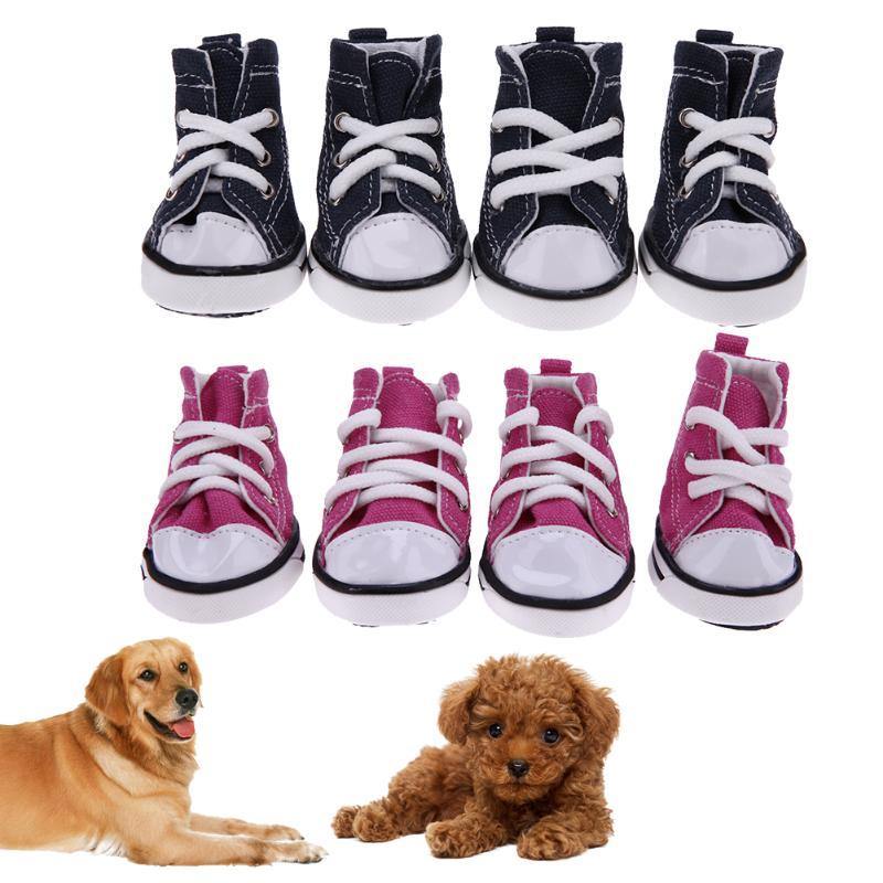 Waterproof Denim Pet Dog Anti-slip Boots Winter 4pcs - Mercy Abounding