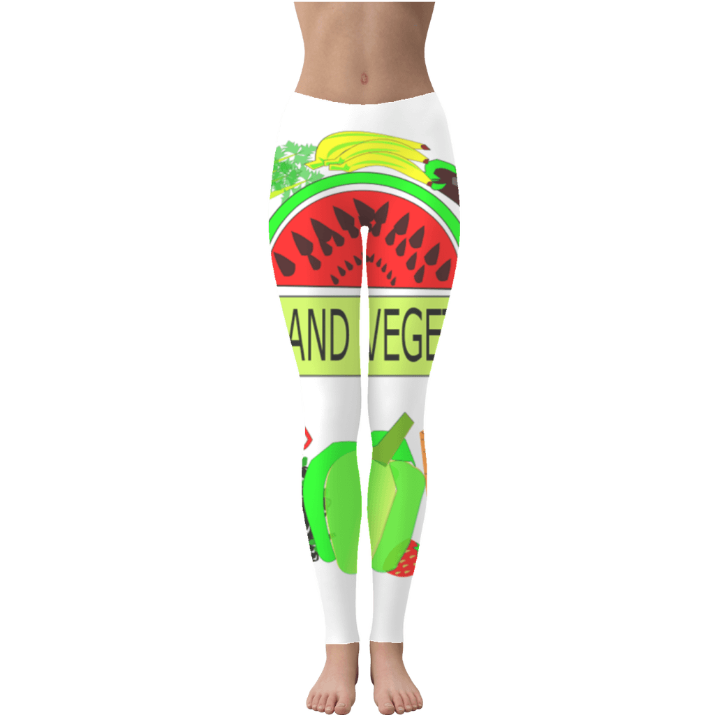 Sexy Smart Fruits And Vegetables Design Polyester Leggings - Mercy Abounding