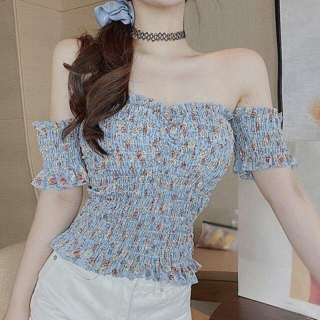 Sexy  lady Women Short Sleeves Off Shoulder Tops - Mercy Abounding