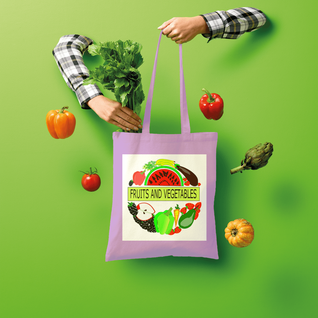 Reusable Multi-functional Fruits And Vegetables Design Shopper Tote Bag - Mercy Abounding