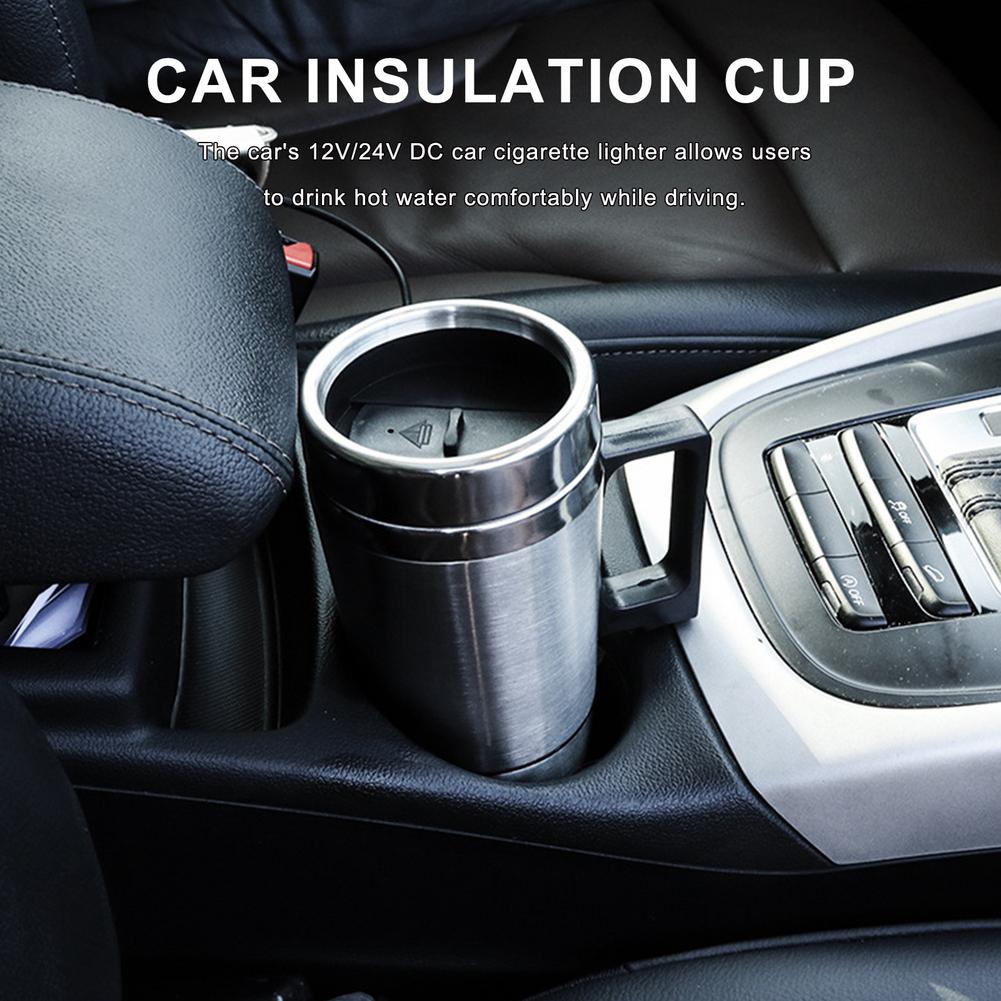 Stainless Vehicle Heating Cup Camping Car Kettle Coffee Mug