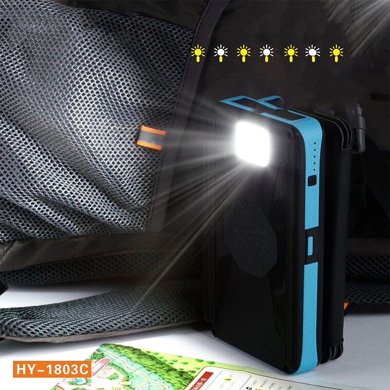 Waterproof Solar Power Bank Foldable Xiaomi iphone HUAWEI