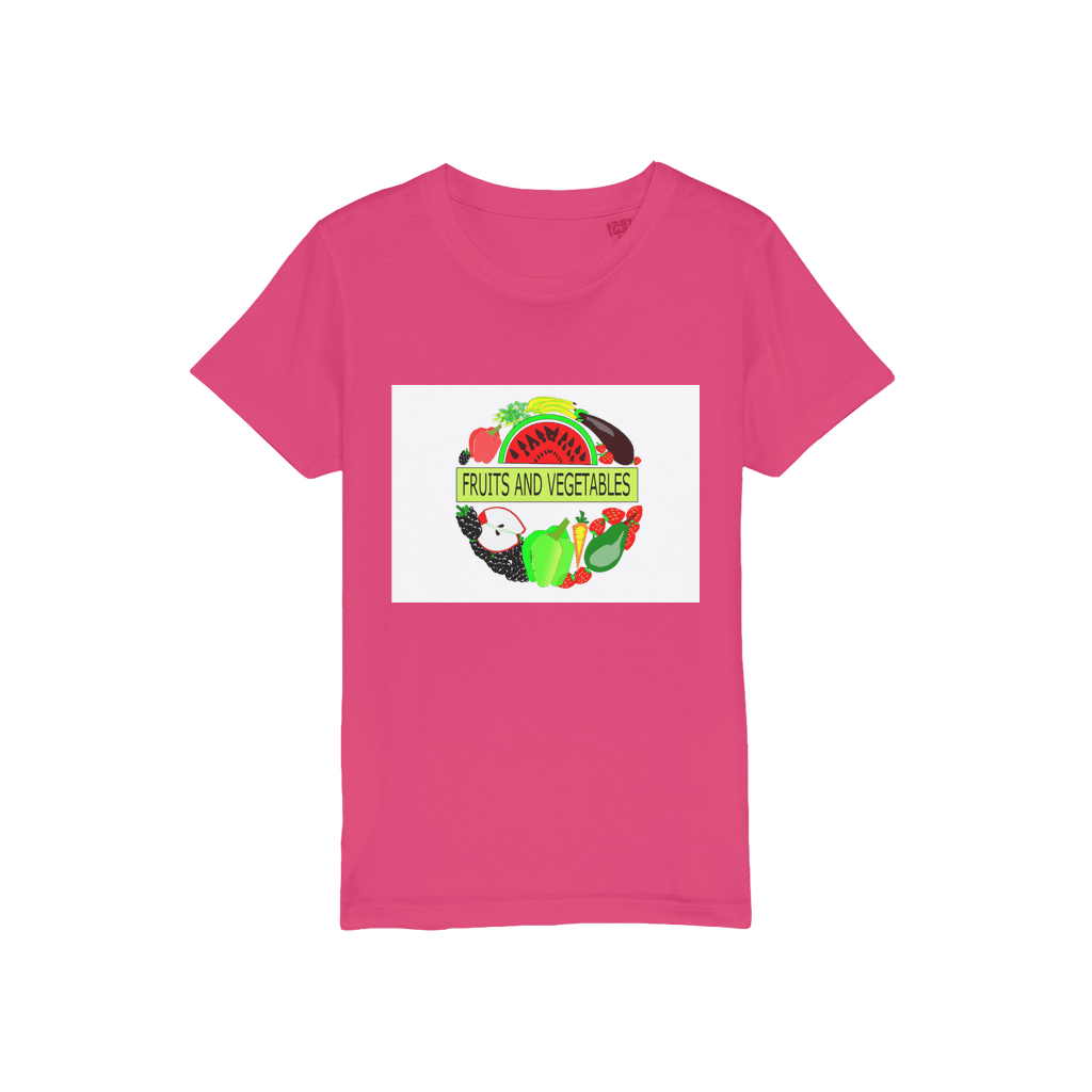 Classic Unisex Fruits And Vegetables Design Jersey Kids T-Shirt - Mercy Abounding