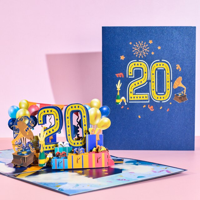 Beautiful 3D pop-up birthday card for all ages