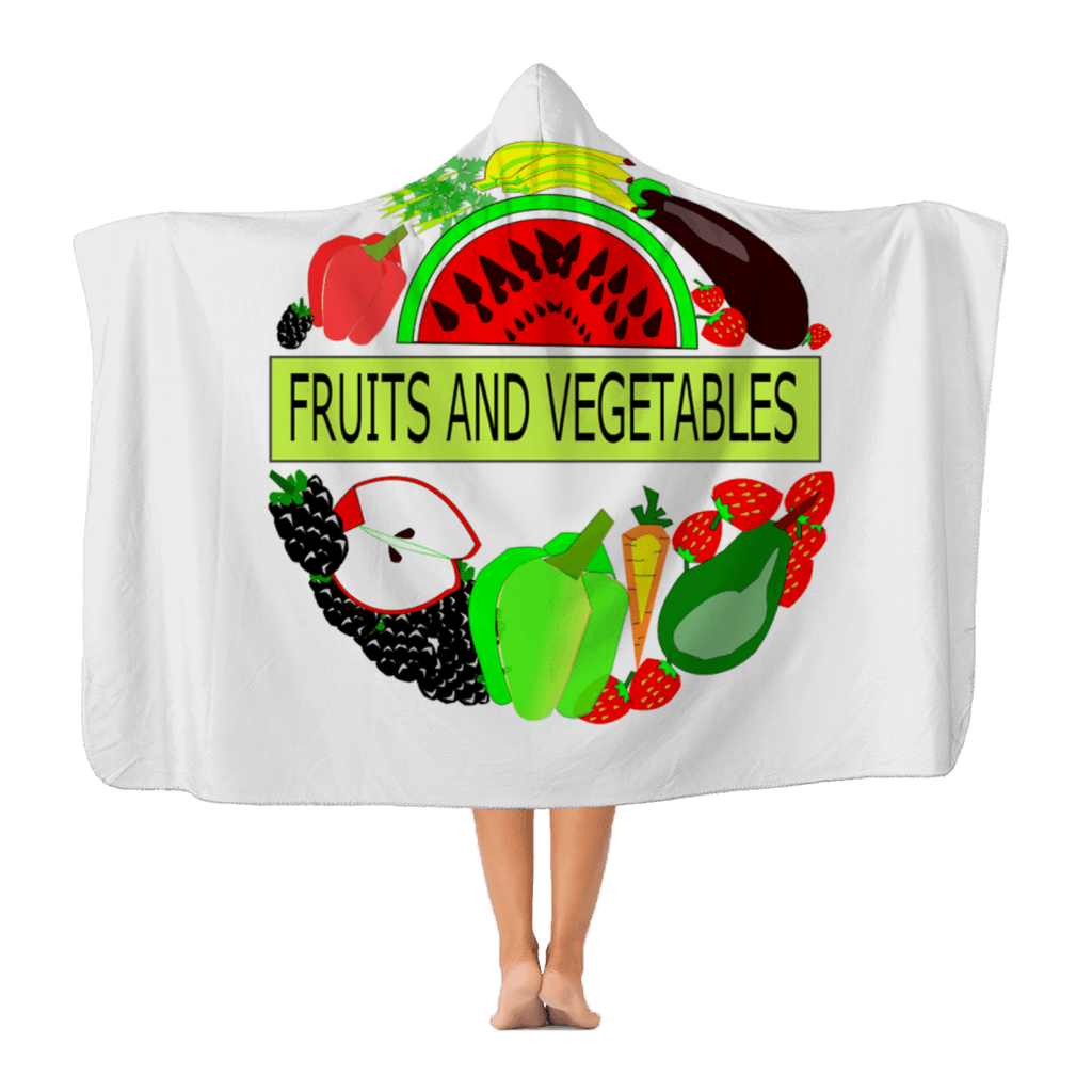 Amazing Warm Fruits And Vegetables Design Classic Adult Hooded Blanket - Mercy Abounding