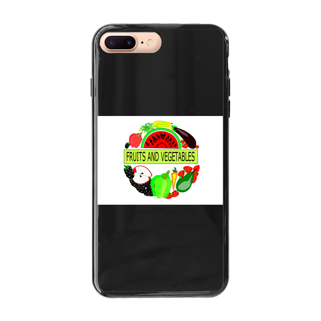 Quality Fruits And Vegetables Design Back Printed Black Soft Phone Case - Mercy Abounding