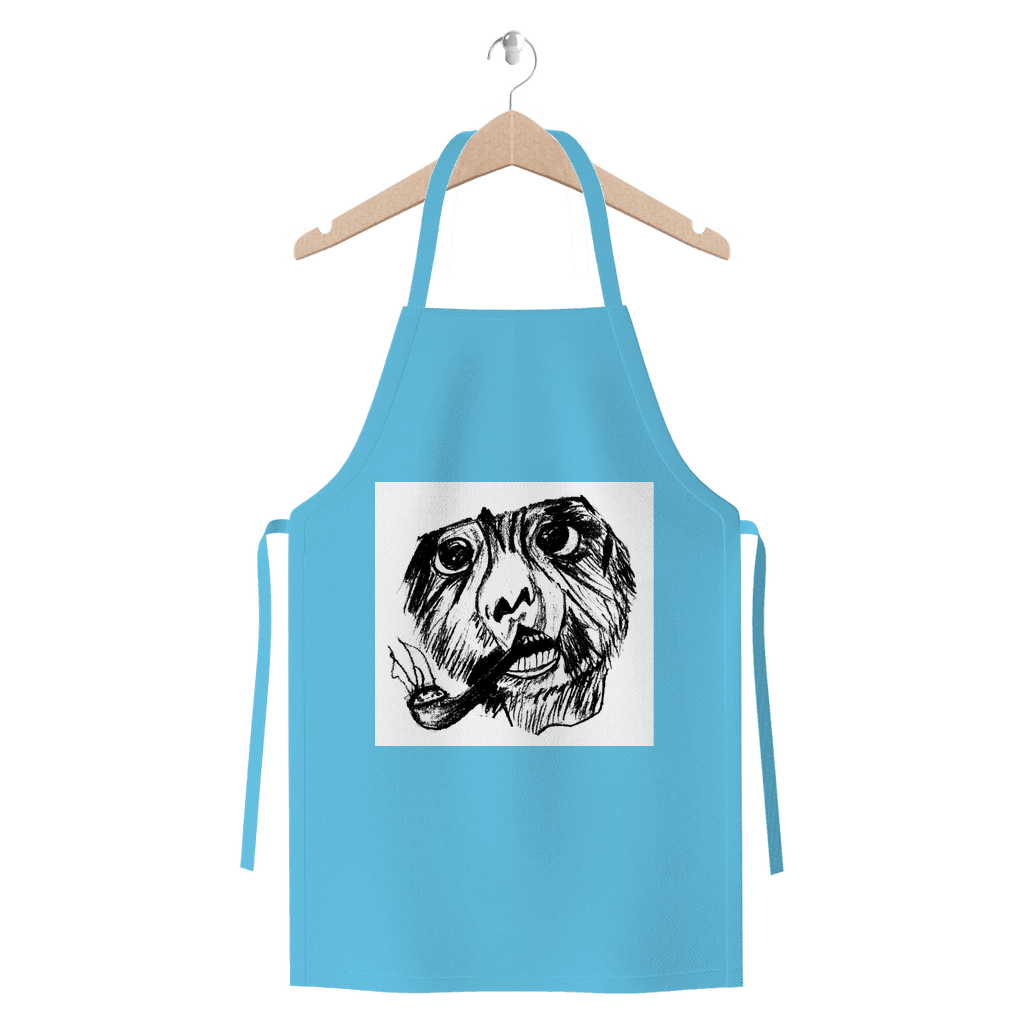 Fabric Smoking Monkey Design Jersey Apron For Kitchen Gift Event - Mercy Abounding