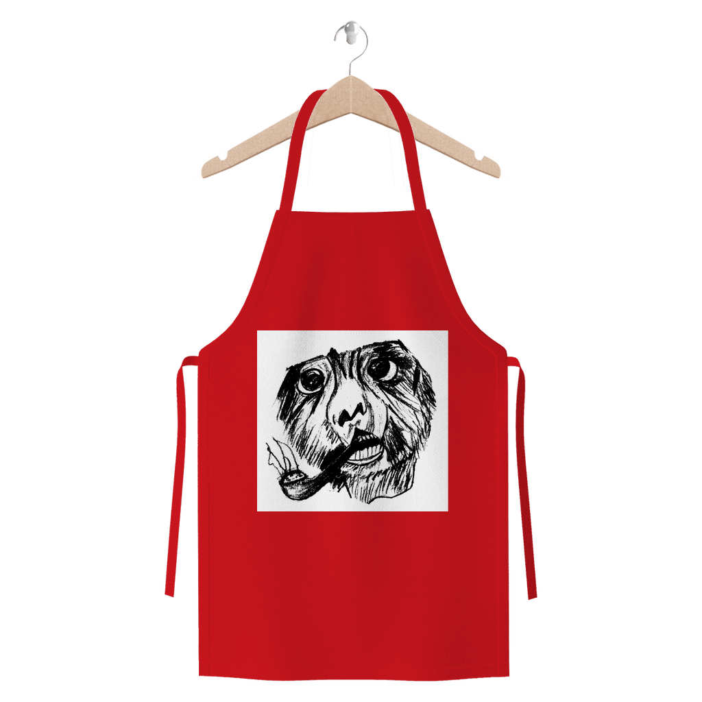 Fabric Smoking Monkey Design Jersey Apron For Kitchen Gift Event - Mercy Abounding