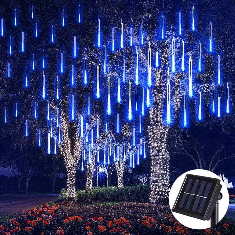Waterproof Solar LED Shower light Holiday Party Christmas Decoration