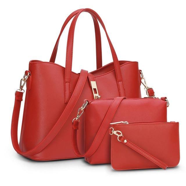 Women Female Top-Handle Messenger Bags Set PU Leather Handbag - Mercy Abounding