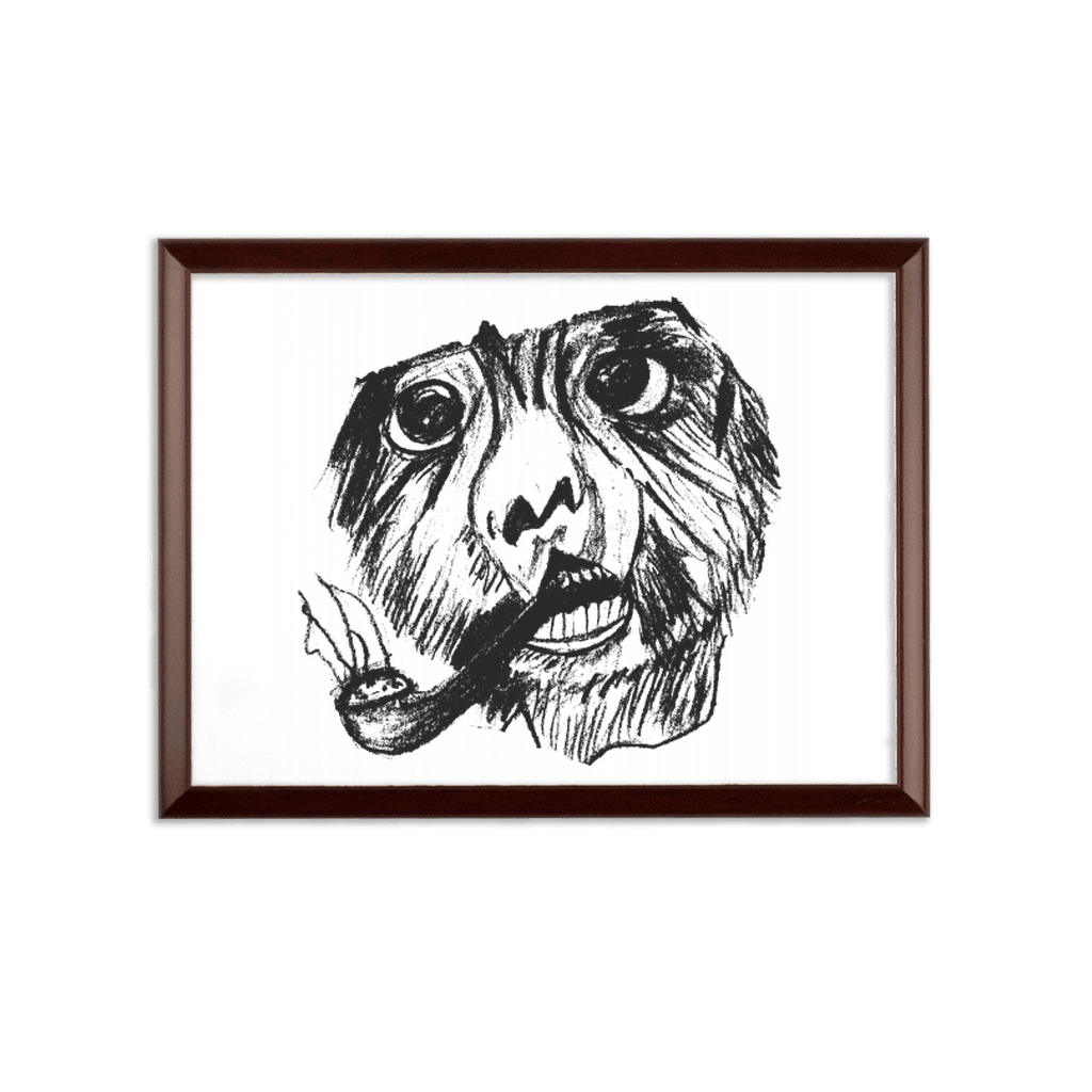 Wooden Smoking monkey Design Plaque For Gift Wall Decor Home - Mercy Abounding
