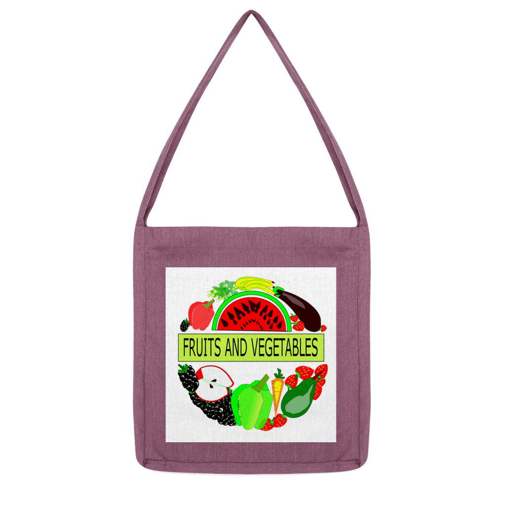 Classic Cotton Fabric Fruits And Vegetables Design Tote Bag - Mercy Abounding