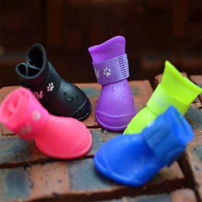 Waterproof Rain Pet Dog Anti Slip Rubber Boots 4pcs/Set - Mercy Abounding