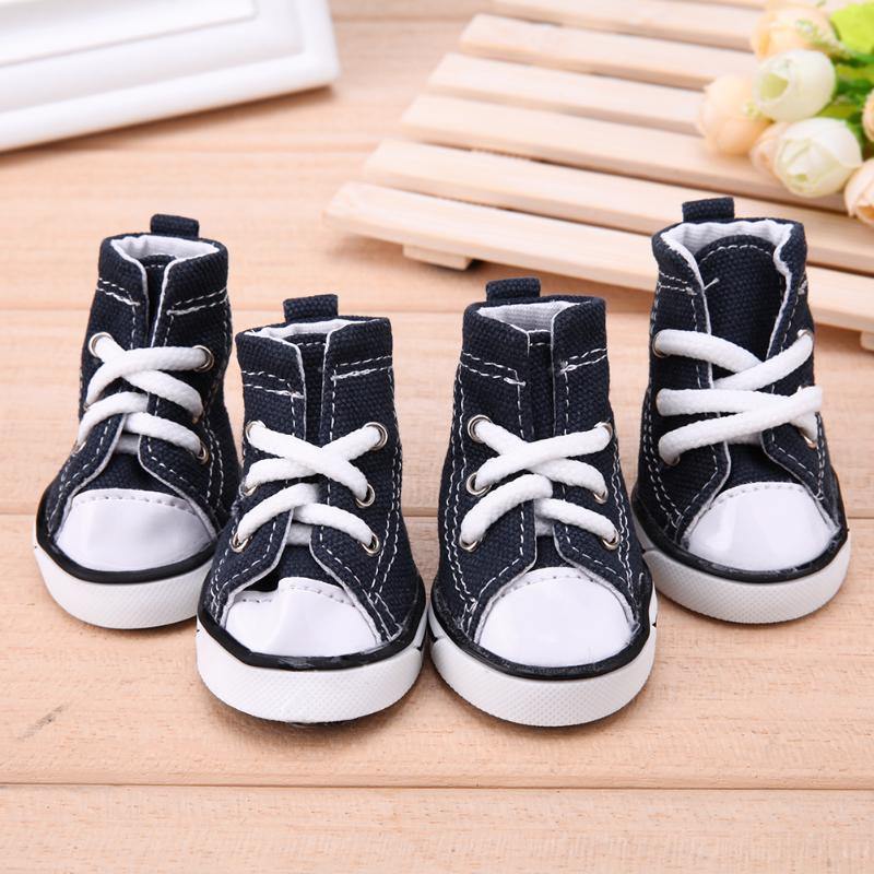 Waterproof Denim Pet Dog Anti-slip Boots Winter 4pcs - Mercy Abounding