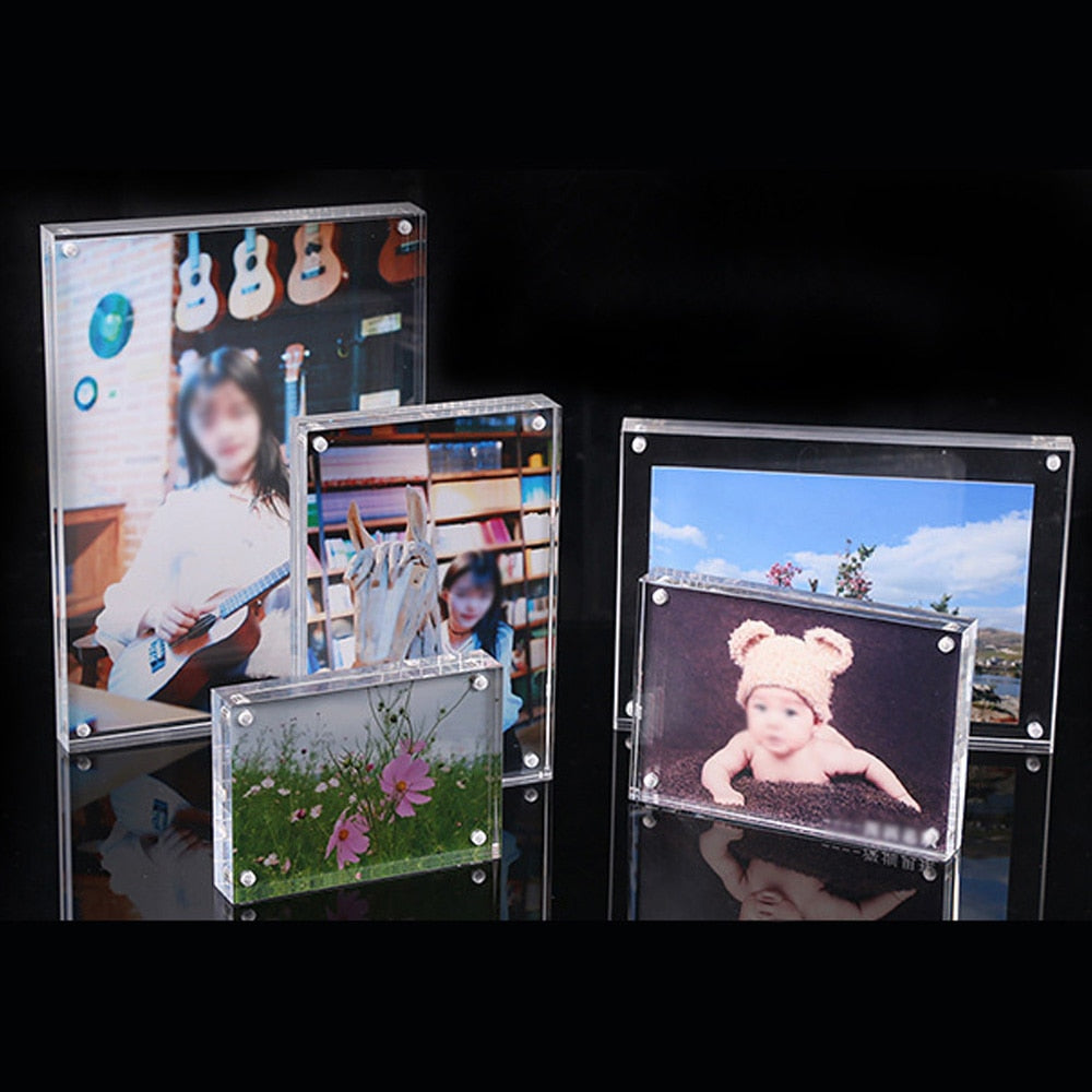 Magnetic Picture  Freestanding Clear Photo Poster Display Frame