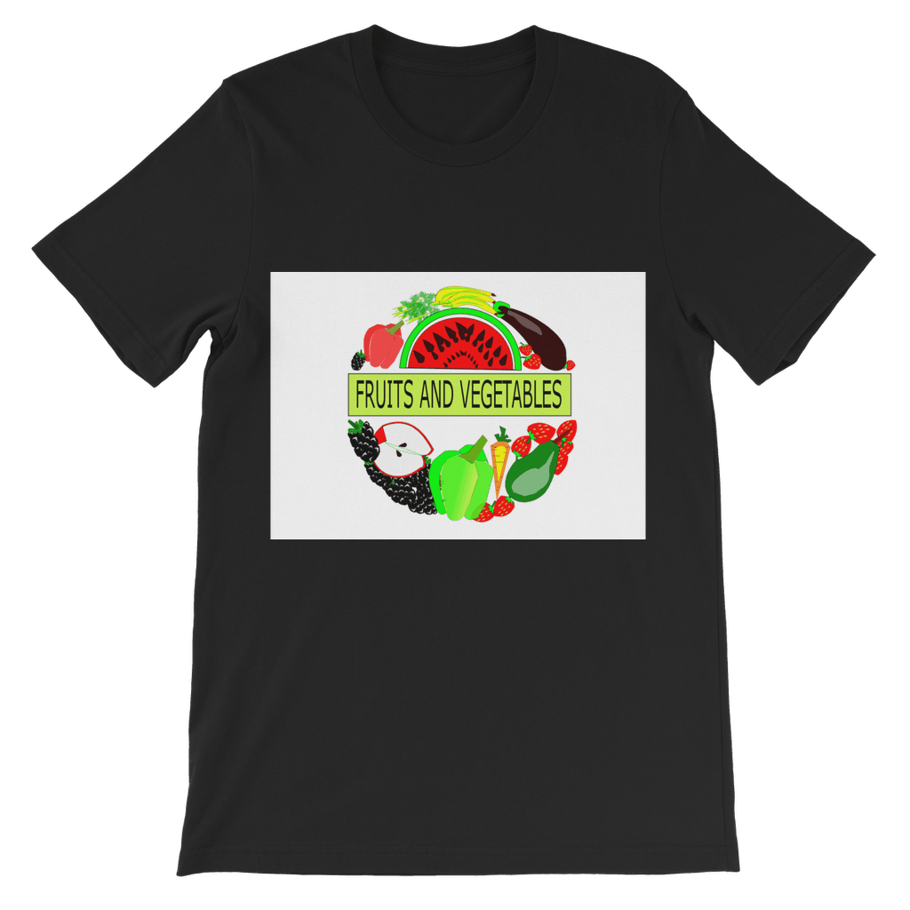 Preshrunk Jersey Fruits And Vegetables Design Classic Kids T-Shirt - Mercy Abounding