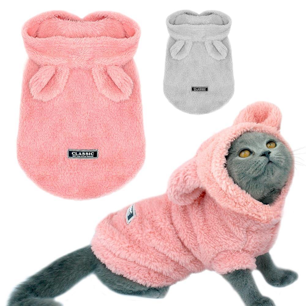 Pet Puppy Kitten Coat Jacket Winter Clothes Pink S-2XL - Mercy Abounding