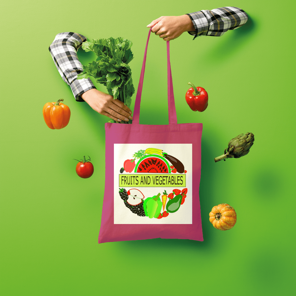 Reusable Multi-functional Fruits And Vegetables Design Shopper Tote Bag - Mercy Abounding