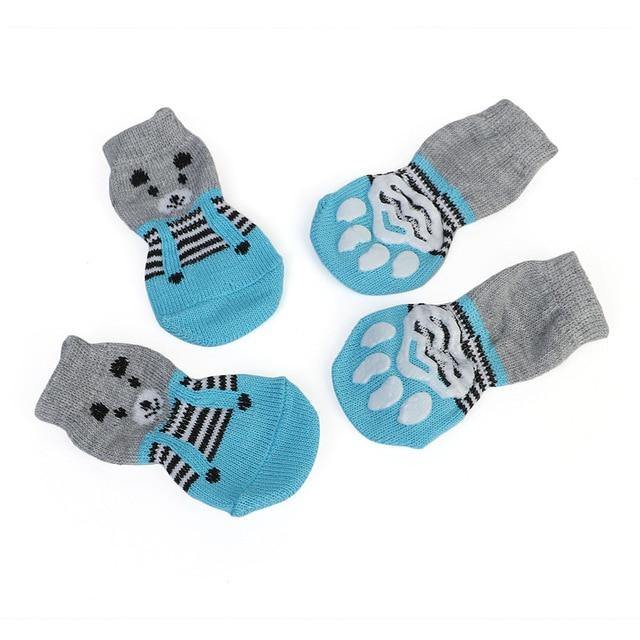 Warm Puppy Dog Cartoon Anti Slip Socks 4Pcs/Set - Mercy Abounding