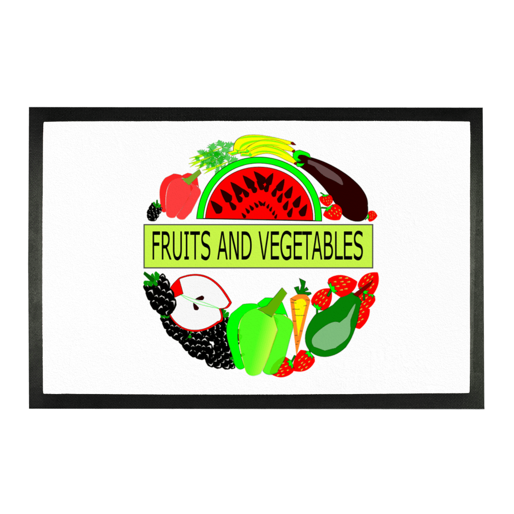 Polyester Coated Fruits And Vegetables Design Doormat - Mercy Abounding