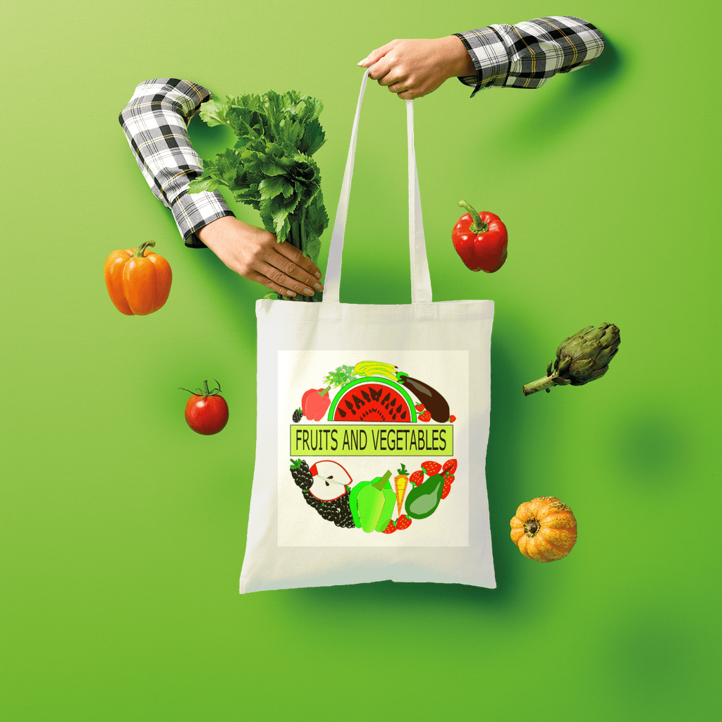 Reusable Multi-functional Fruits And Vegetables Design Shopper Tote Bag - Mercy Abounding