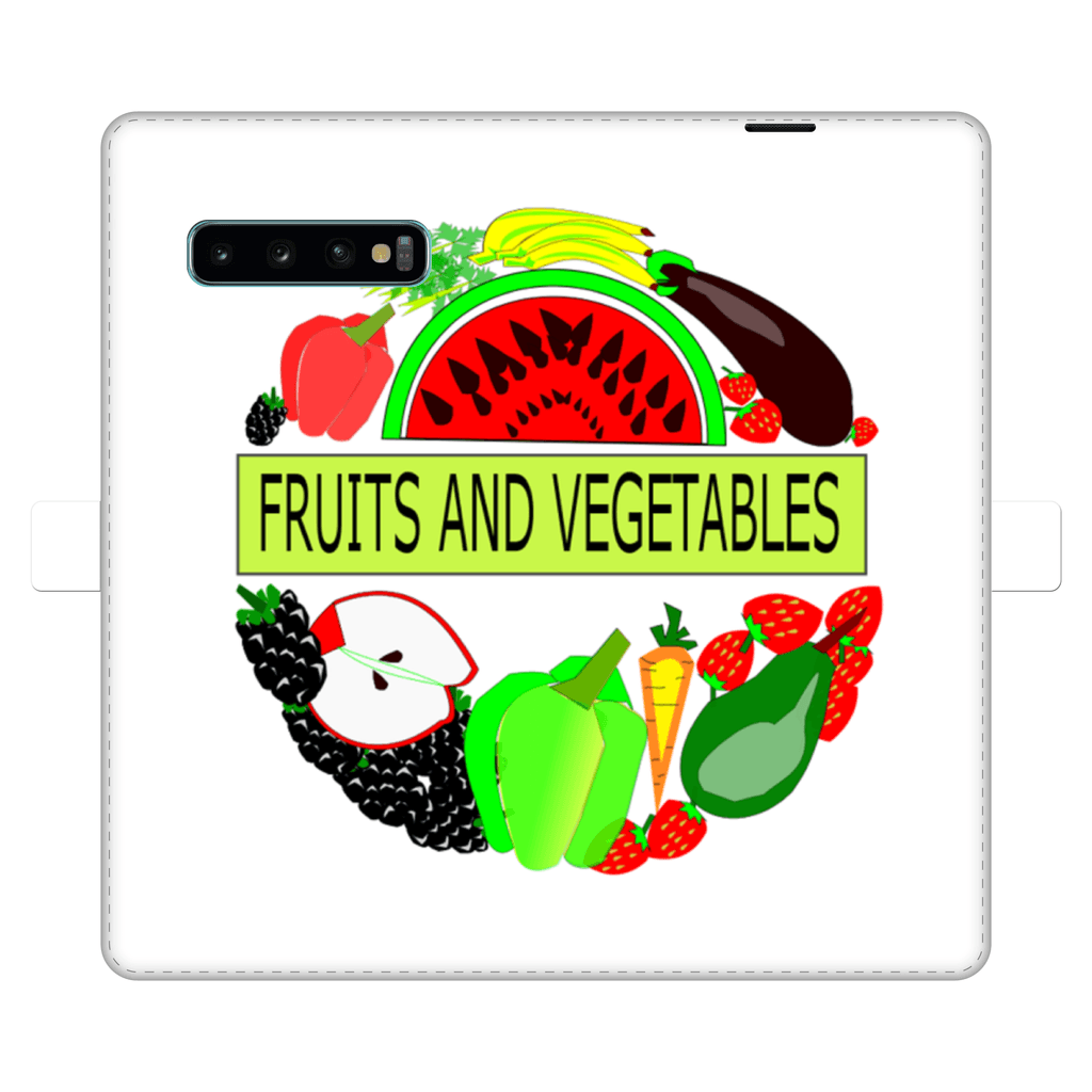 Leather Fruits And Vegetables Design Printed Money Wallet Cases - Mercy Abounding