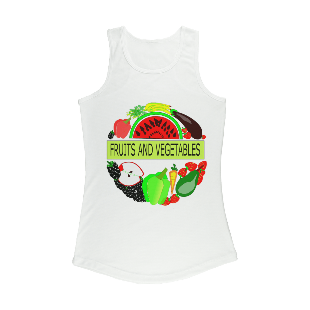 Comfortable Sleeveless Fruits And Vegetables Design Women Tank Top - Mercy Abounding