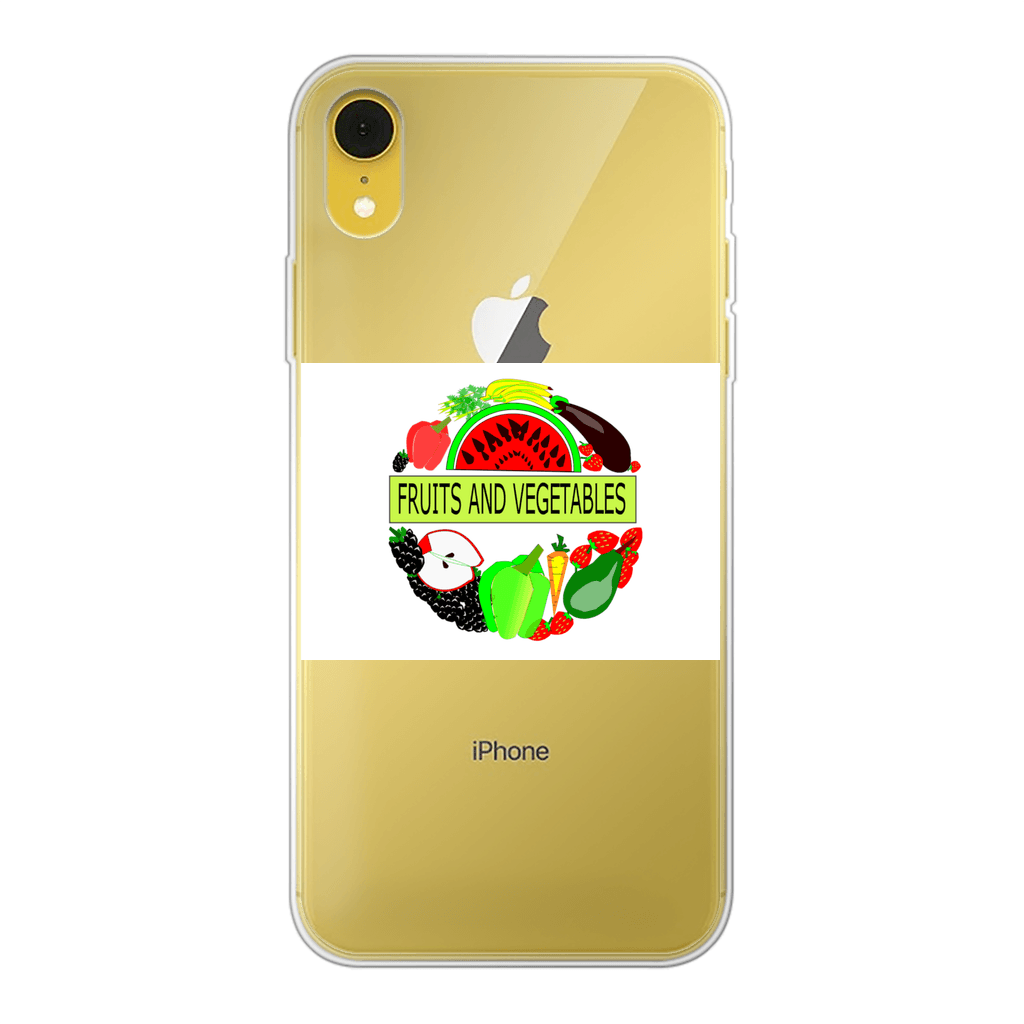 Fruits And Vegetables Design Back Printed Soft Phone Case - Mercy Abounding