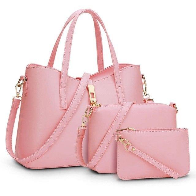 Women Female Top-Handle Messenger Bags Set PU Leather Handbag - Mercy Abounding